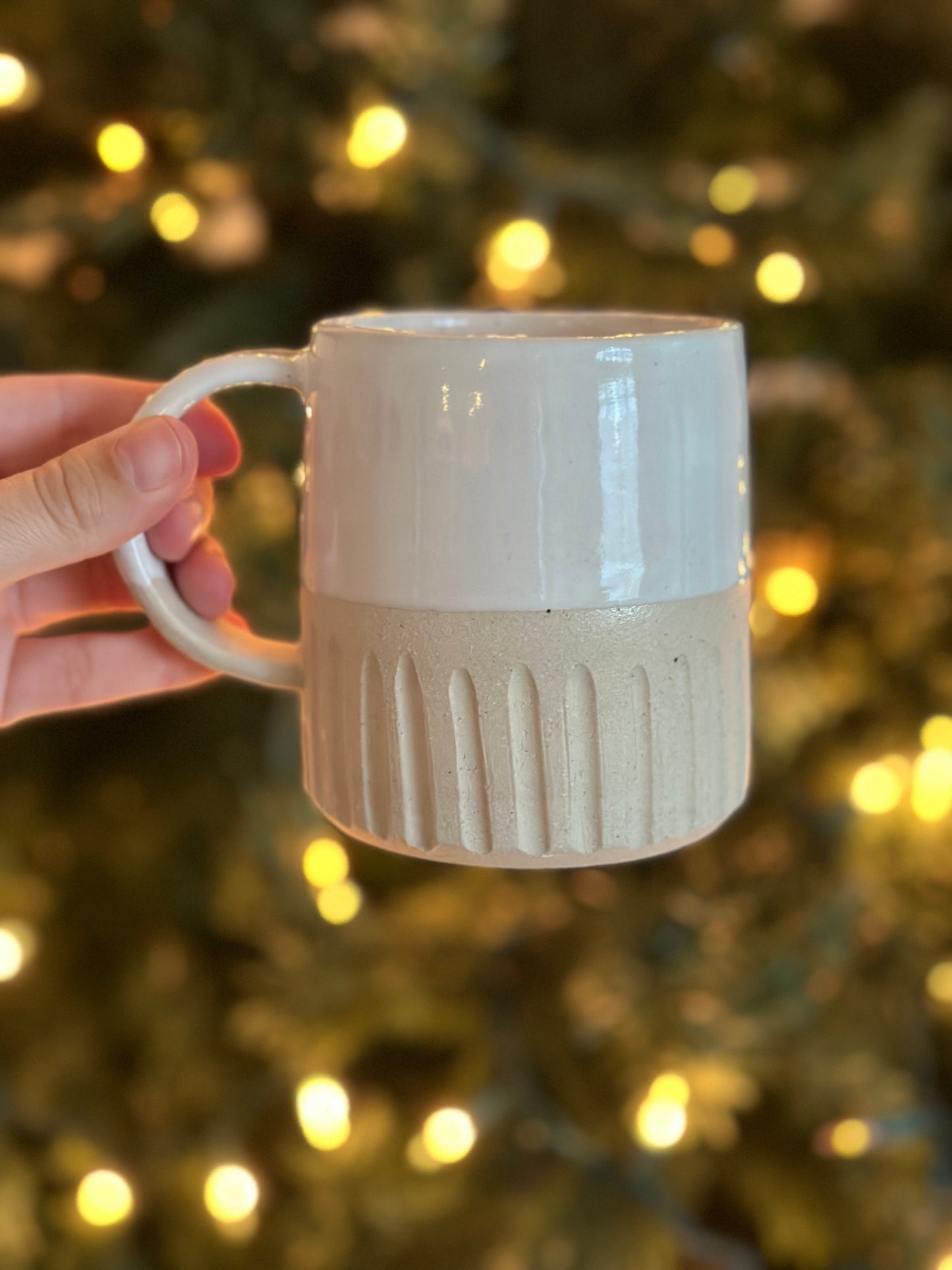 White Texture Mug