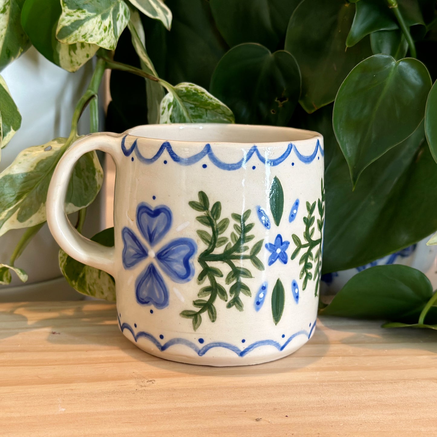 Blue Floral Mug