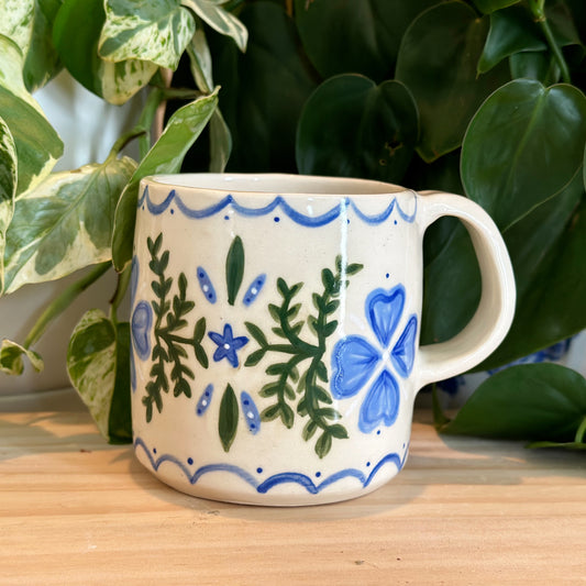 Blue Floral Mug